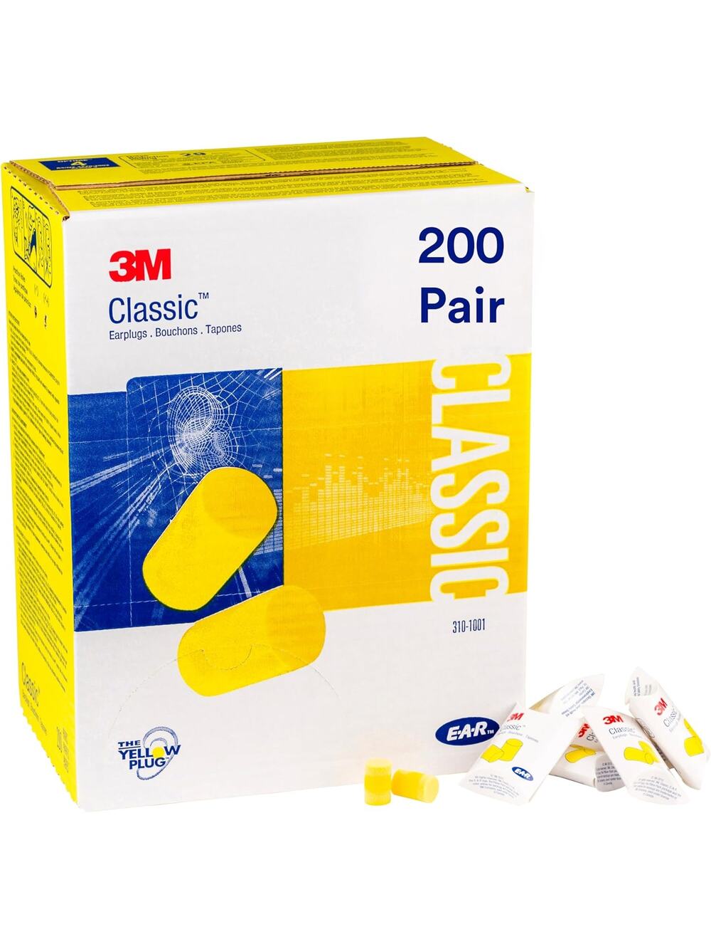 3M Ear Plugs, 200 Pairs/Box